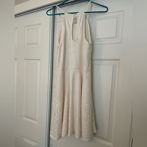 Mossimo Supply Co Cream Lace Halter Skater Style Sundress size L
